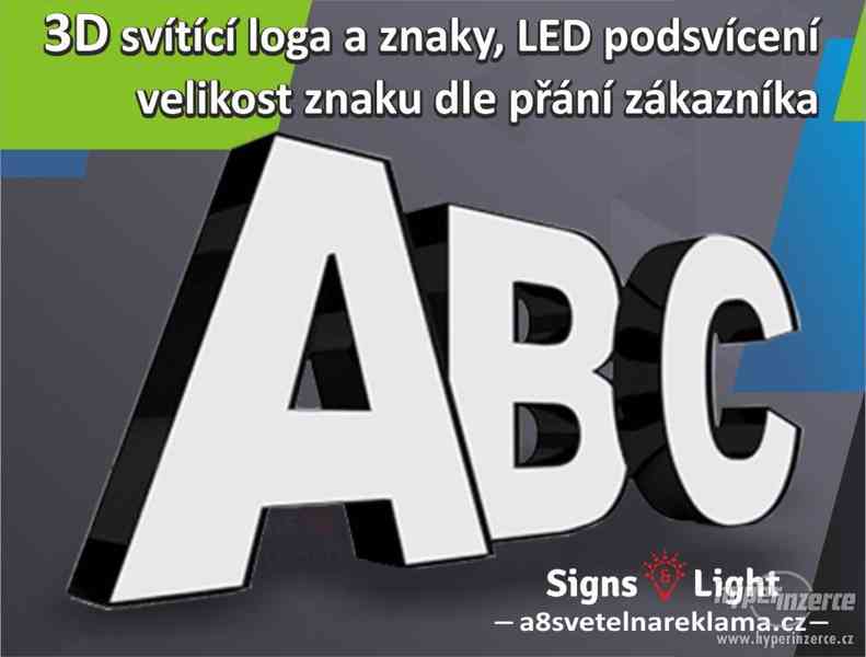 Levná světelná reklama 2D - 3D písmena - foto 1