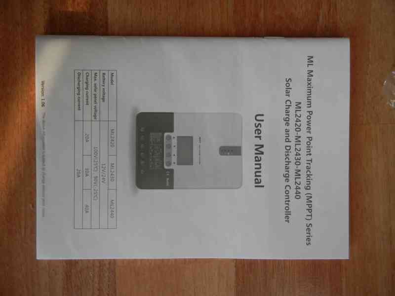 Solární regulátor MPPT Carspa MH-R2440, 12/24V, 40A - foto 7