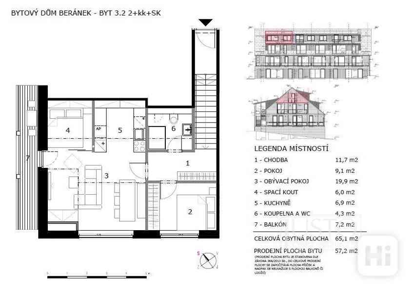 Prodej horského bytu 2+kk+sk, 64 m², Hojsova Stráž - Brčálník - foto 4
