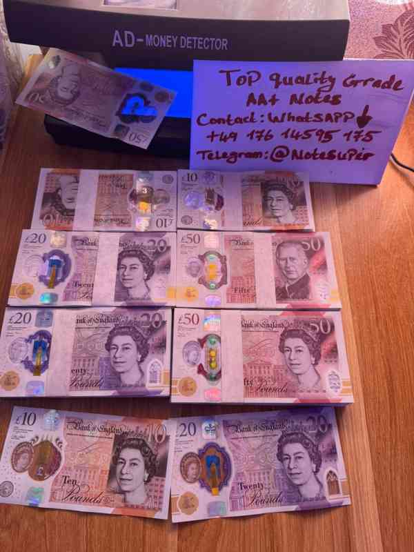 whatsapp +49 176 14595175 - Fake British Pounds    bills 