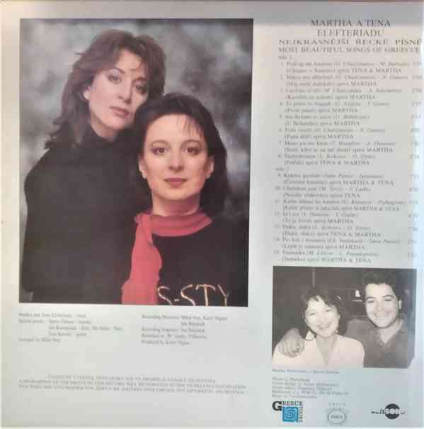 Martha & Tena Elefteriadu  ‎–  Nejkrásnější Řecké písně (LP) - foto 2