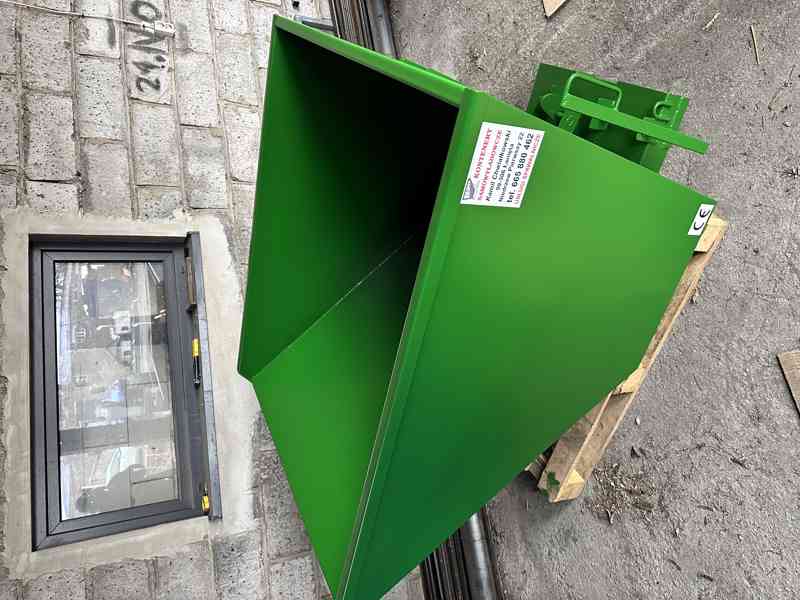 Odpadkový kontejner, kolébka, násypka, 1 m3 kontejner - foto 2