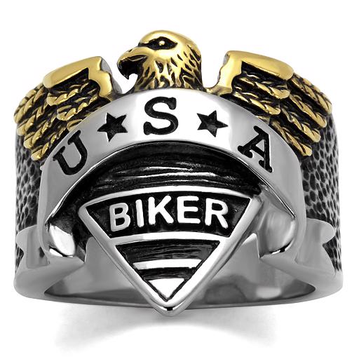 Pánské prsteny z USA šperky / Motorkářské - lebka - kříž - foto 1