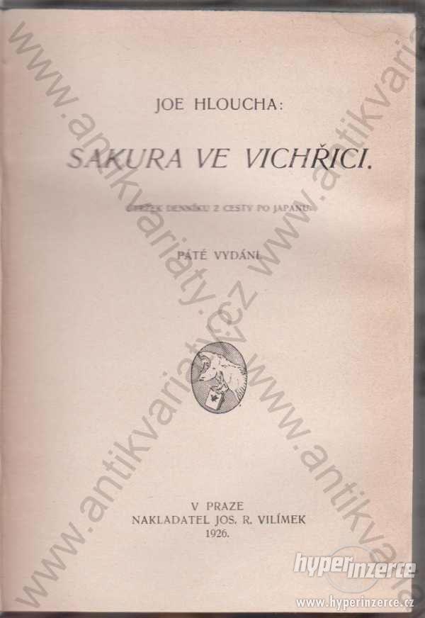 Sakura ve vichřici Joe Hloucha 1926 J. R. Vilímek - foto 1