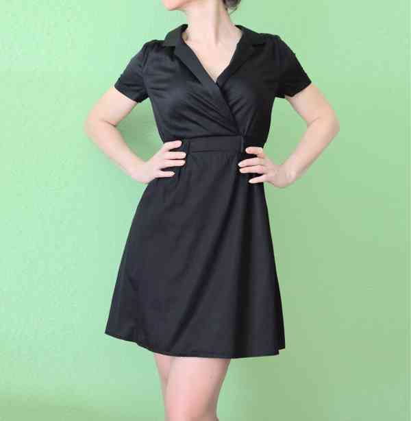 Černé letní bavlněné šaty H&M vel.34