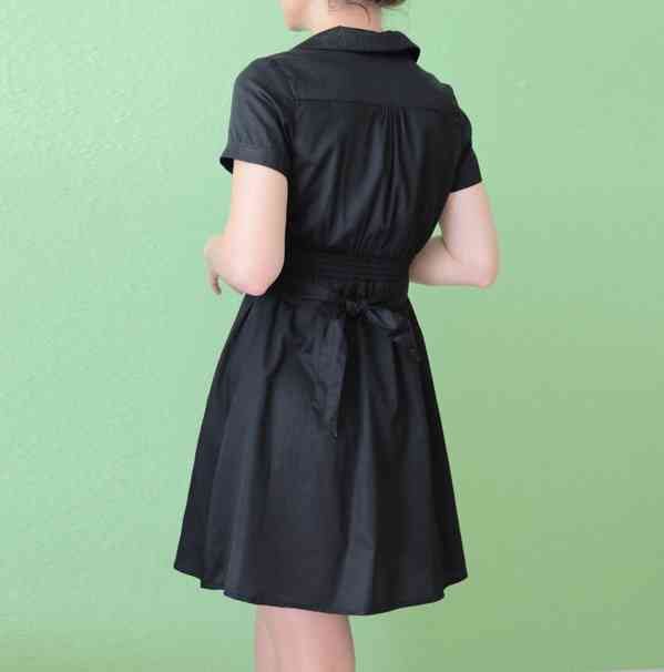 Černé letní bavlněné šaty H&M vel.34 - foto 4