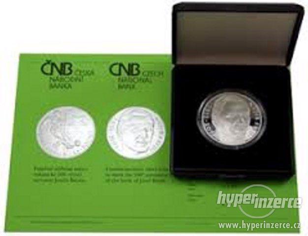 pamětní stříbrnou minci 200 Kč Josef Bican - proof - foto 1