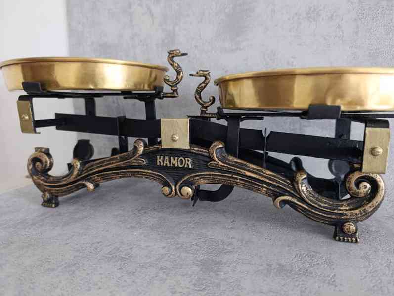 Staré váhy KOSMOS po renovaci, původní misky - foto 9