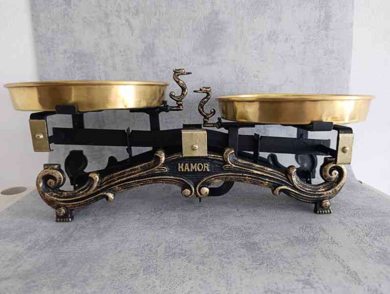 Staré váhy KOSMOS po renovaci, původní misky - foto 6