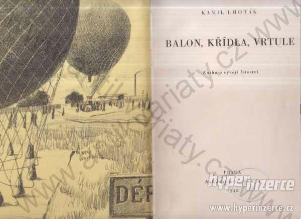 Balon, křídla, vrtule Kamil Lhoták 1948 litografie - foto 1