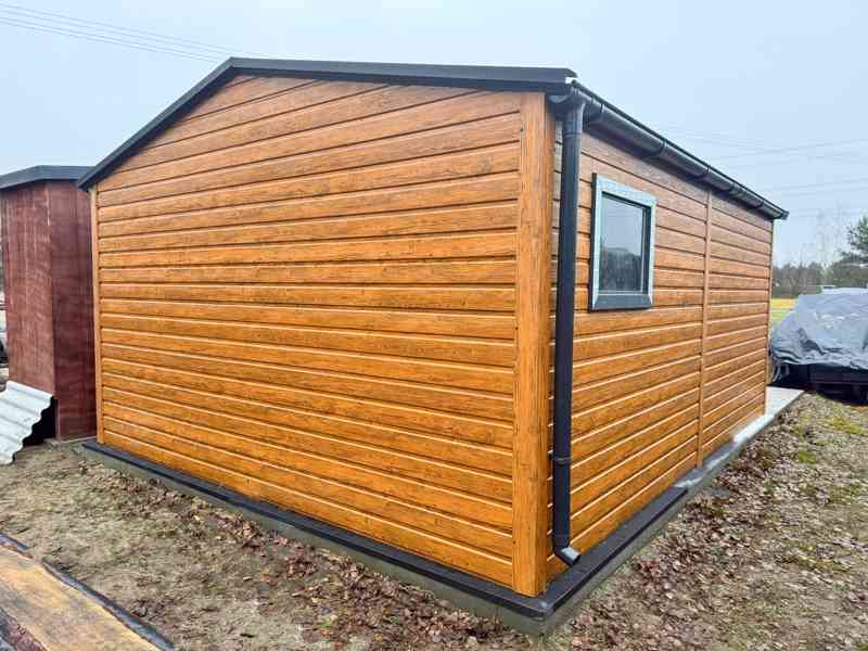 Plechova garáž 4,5x6m -  Dvoukřídlá vrata -  dveře - TS976 - foto 2
