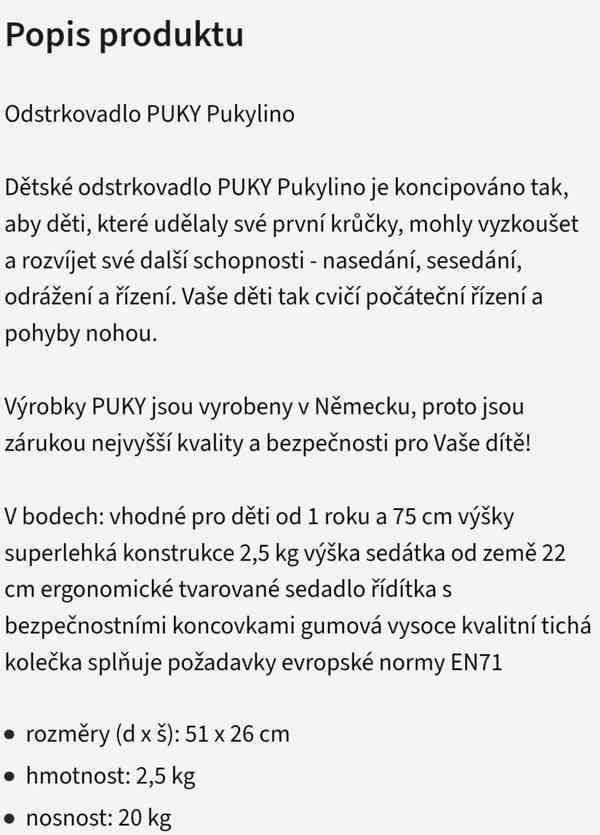 Dětské odrážedlo PUKY Pukylino - foto 2