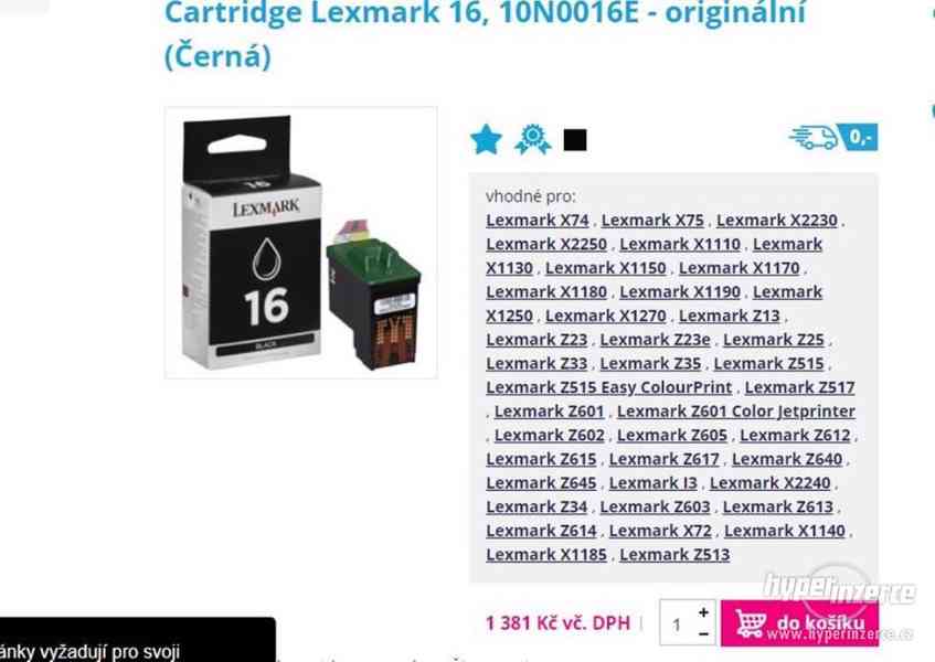 Cartridge Lexmark 16 black nerozbalená - foto 2