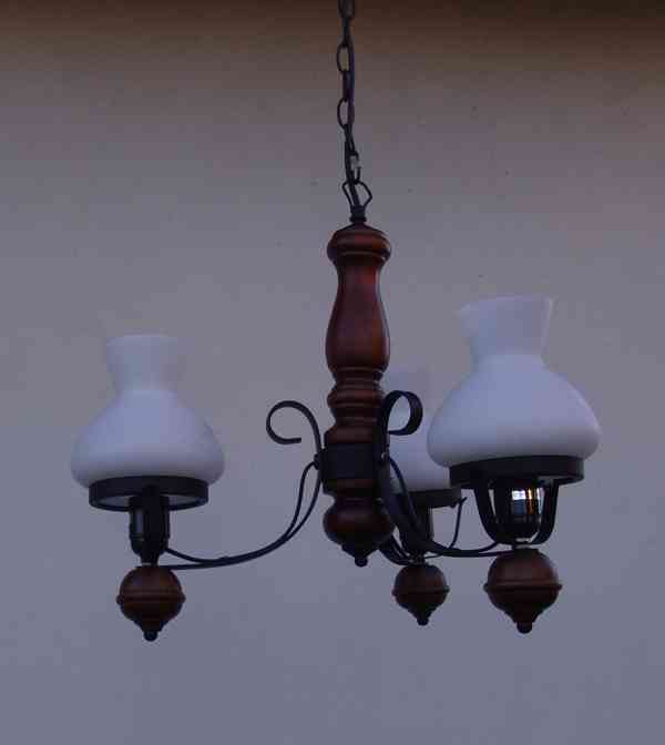 Rustikální závěsný lustr - foto 3