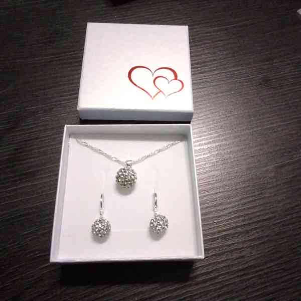 Stříbrná sada kulička mix barev - foto 3