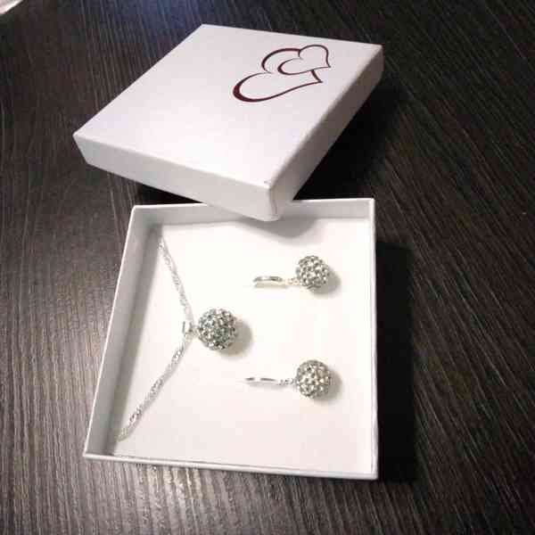 Stříbrná sada kulička mix barev - foto 2