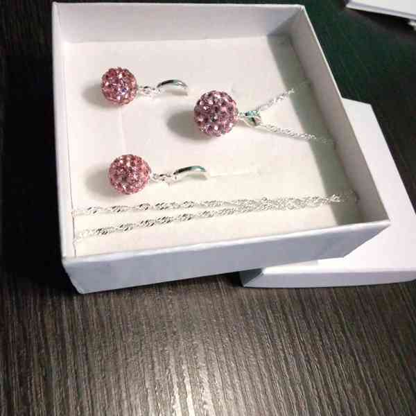 Stříbrná sada kulička mix barev