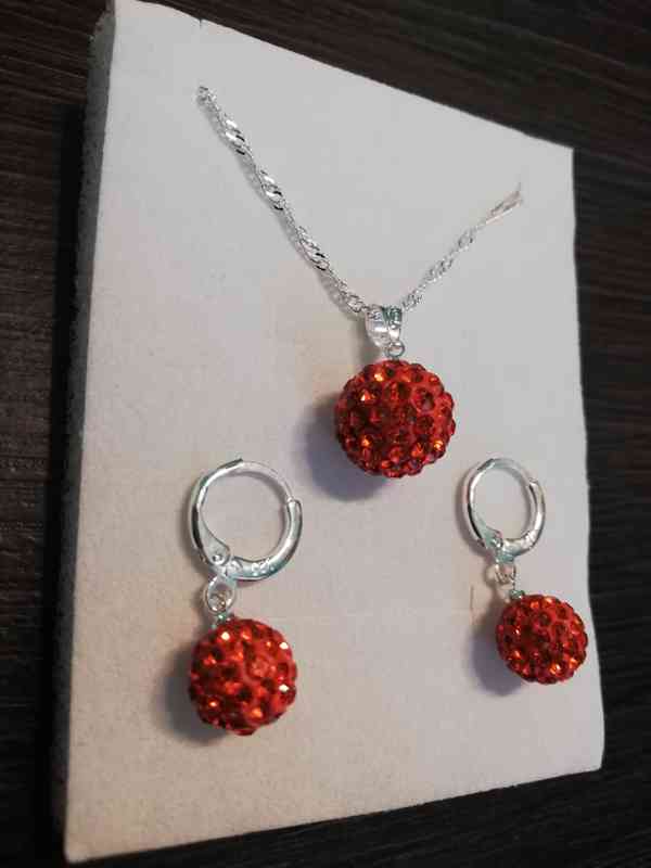 Stříbrná sada kulička mix barev - foto 4