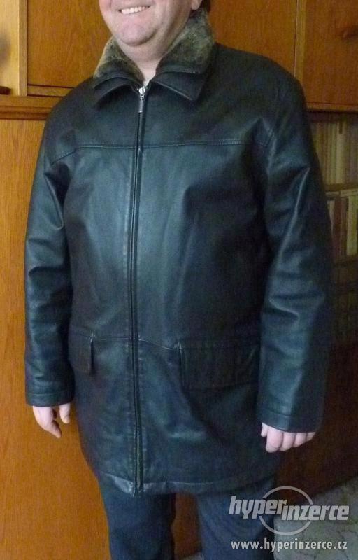 C&A černá kožená zimní bunda vel. L / 50 / - foto 1