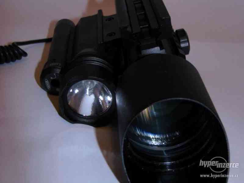 Puškohled krátký s laserem a baterkou 3-10x42 - foto 4