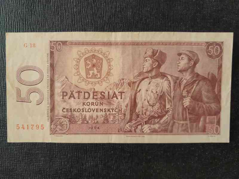  50 Kčs bankovka 1964 série G18 541795  - foto 1