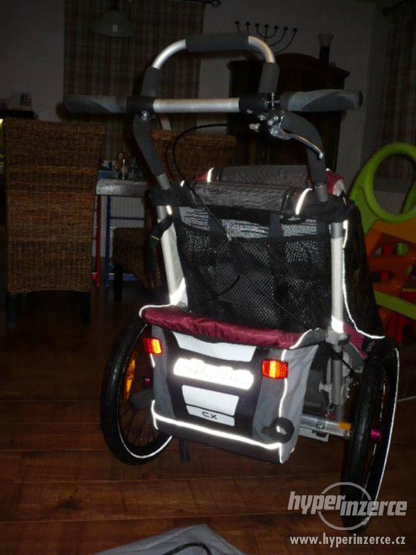 Chariot CTS CX1 cyklovozík - barva Burgundy TOP STAV - foto 8