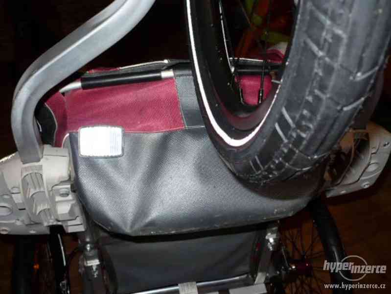 Chariot CTS CX1 cyklovozík - barva Burgundy TOP STAV - foto 10