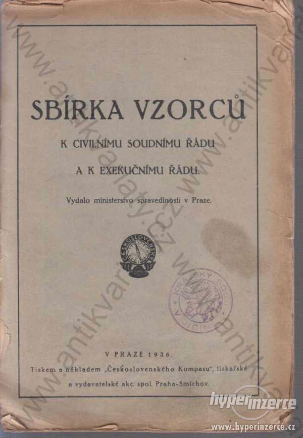 Sbírka vzorců k civilnímu soudnímu řádu 1926 - foto 1