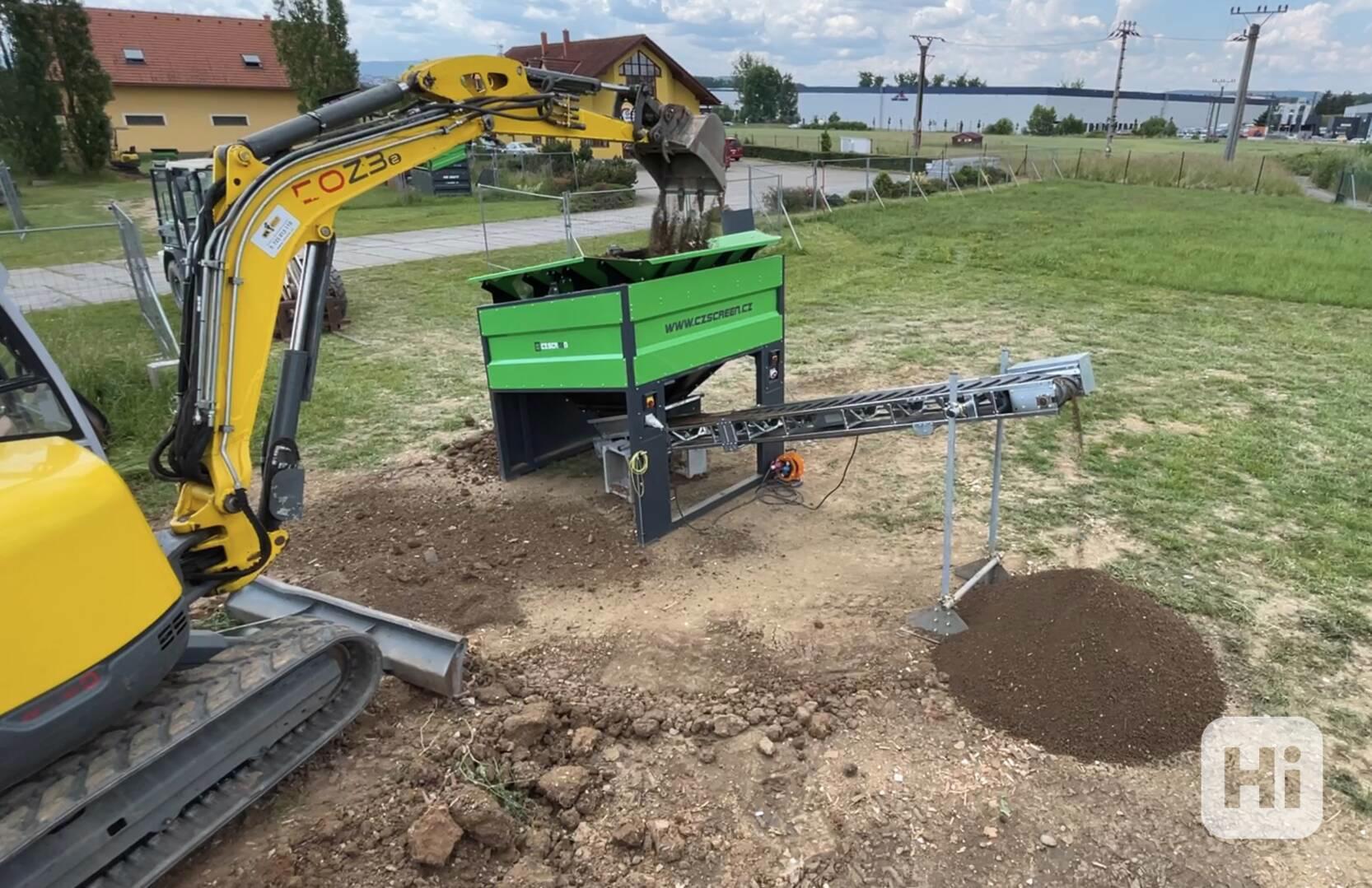 Vibrační síto, třídič, třídička - dvousítné, dva motory - foto 1