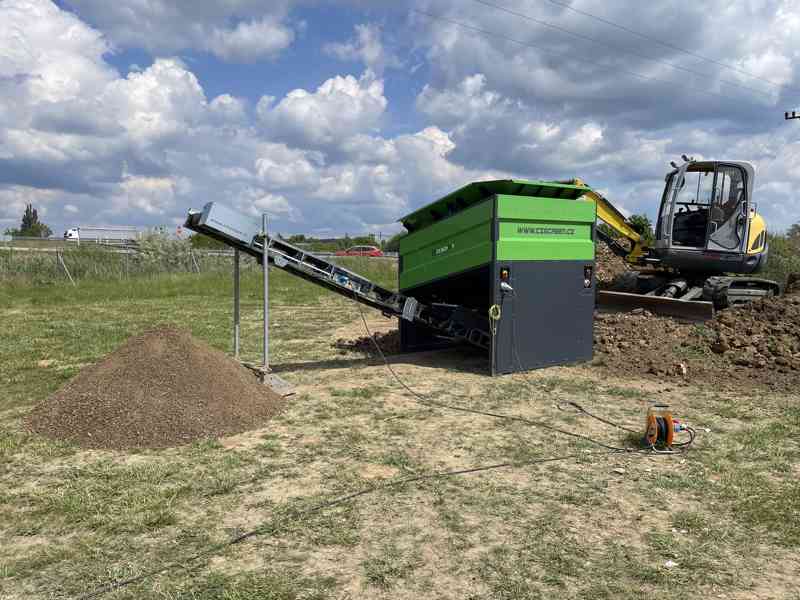 Vibrační síto, třídič, třídička - dvousítné, dva motory - foto 4