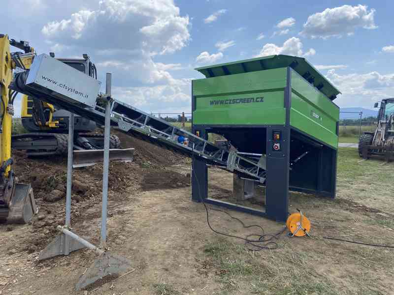 Vibrační síto, třídič, třídička - dvousítné, dva motory - foto 9