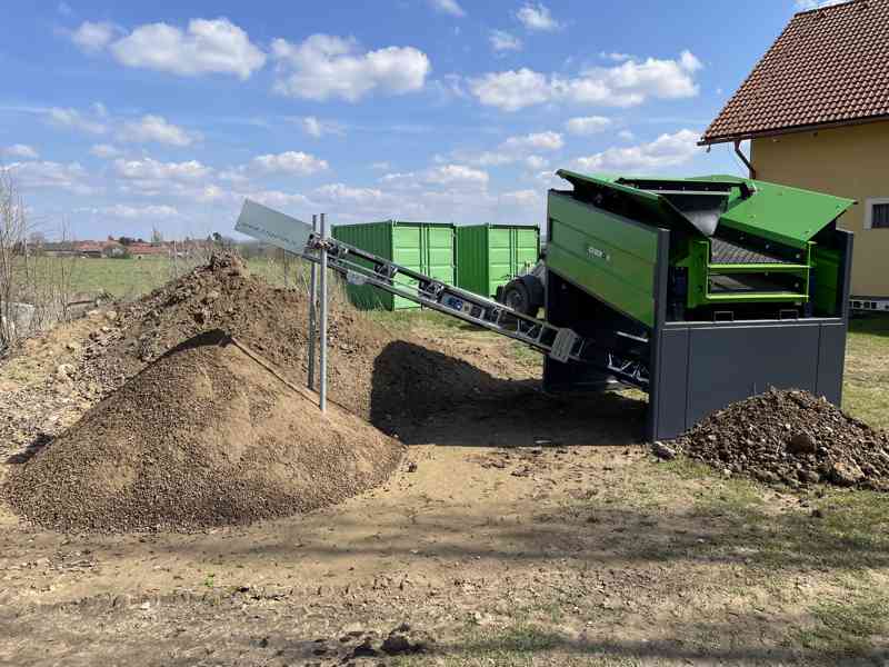 Vibrační síto, třídič, třídička - dvousítné, dva motory - foto 2