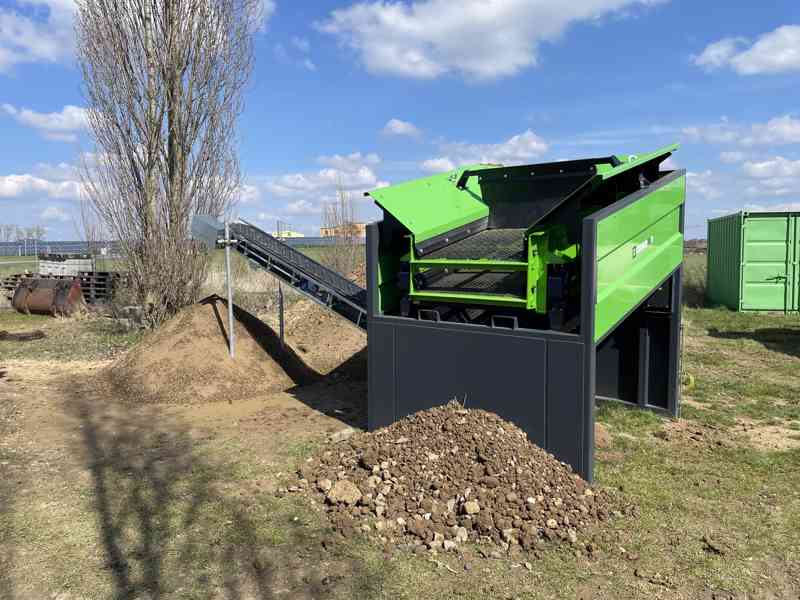 Vibrační síto, třídič, třídička - dvousítné, dva motory - foto 3