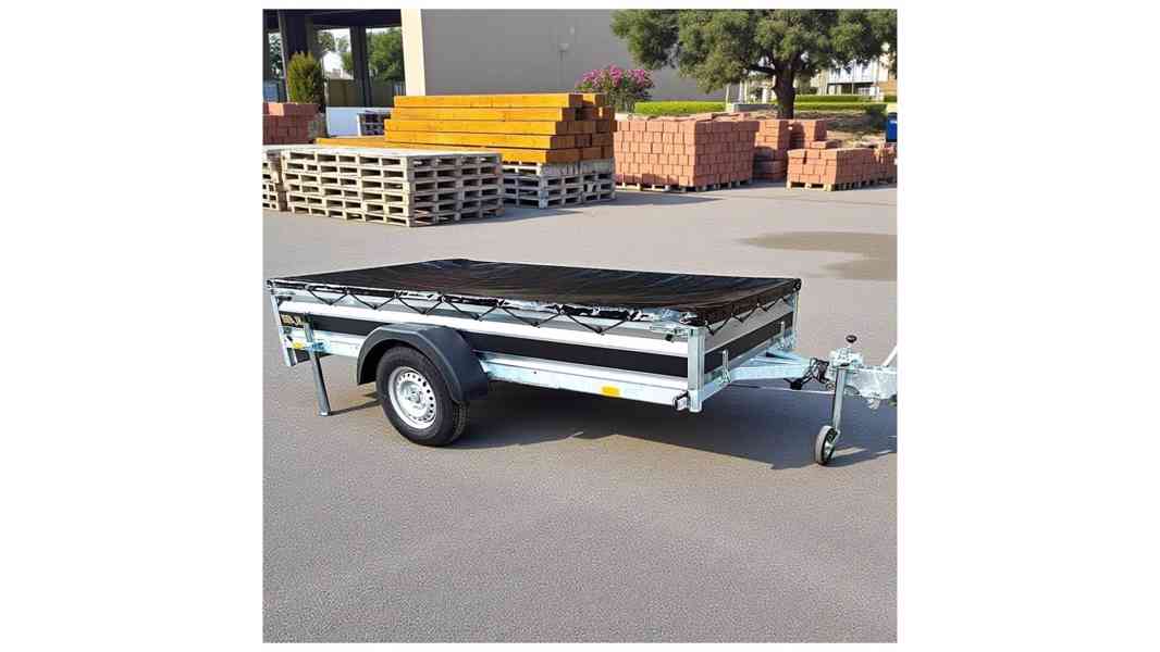 Nový brzděný přívěsný vozík 1300Kg, 3,0m x1,50, DPH - foto 1