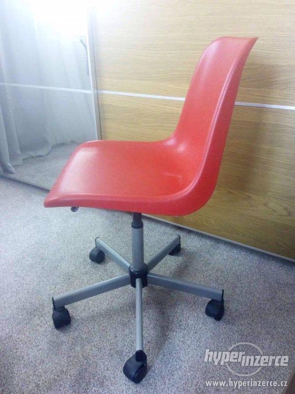 Otočná židle Ikea, červená - foto 2