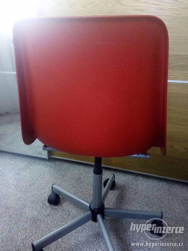 Otočná židle Ikea, červená - foto 3