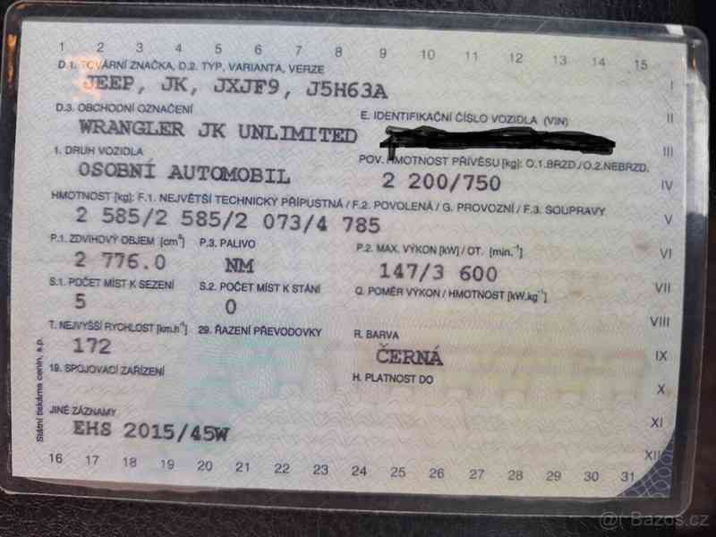 Jeep Wrangler 2,8 JK UNLIMITED - foto 10