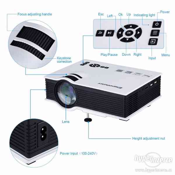 TOP Mini Projektor EXCELVAN UC40 HDMI FullHD 1080p UNIC - foto 4