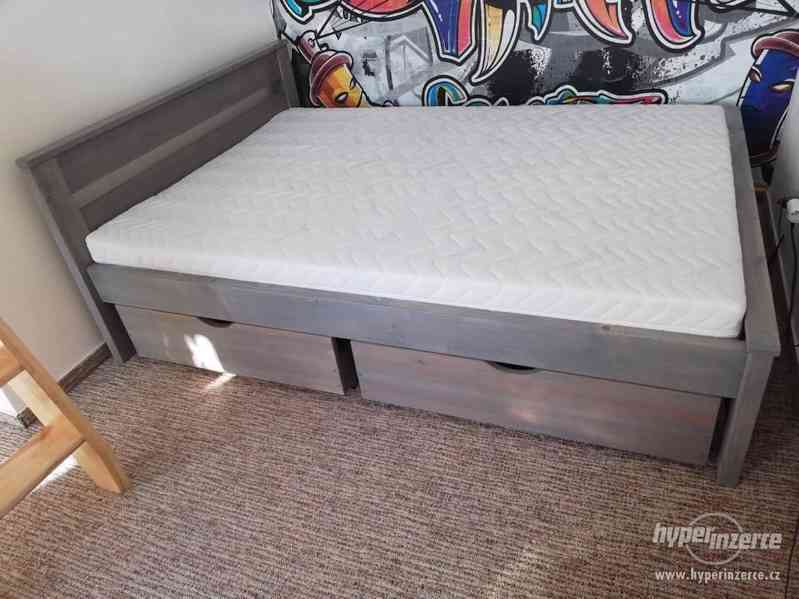  Nová dřevěná postel-45 mm NOVÁ