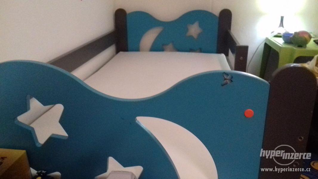 Dětská postel 170x 80cm. Modro šeda - foto 4