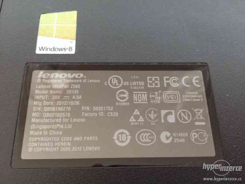 Notebook Lenovo Z580 top stav! - foto 4