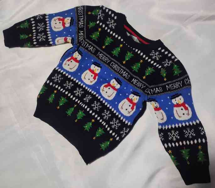 Dětský vánoční svetr, vel. 86 - foto 3