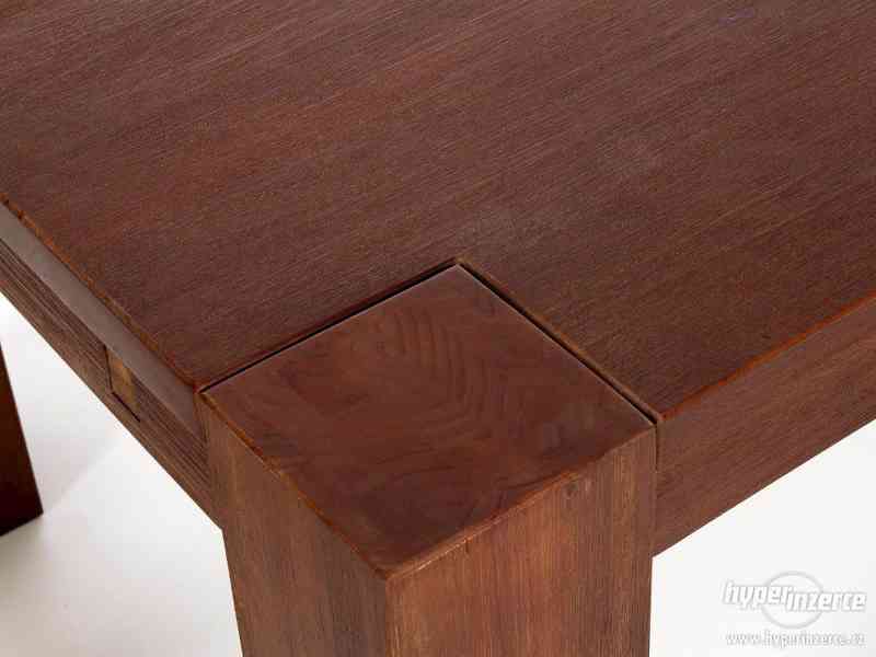 Jídelní stůl z borovice, hnědý jídelní stůl 180x90 - foto 3
