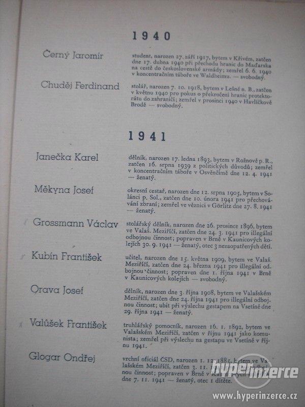 1939 - 1945 Seznam umučených a nezvěstných - foto 5