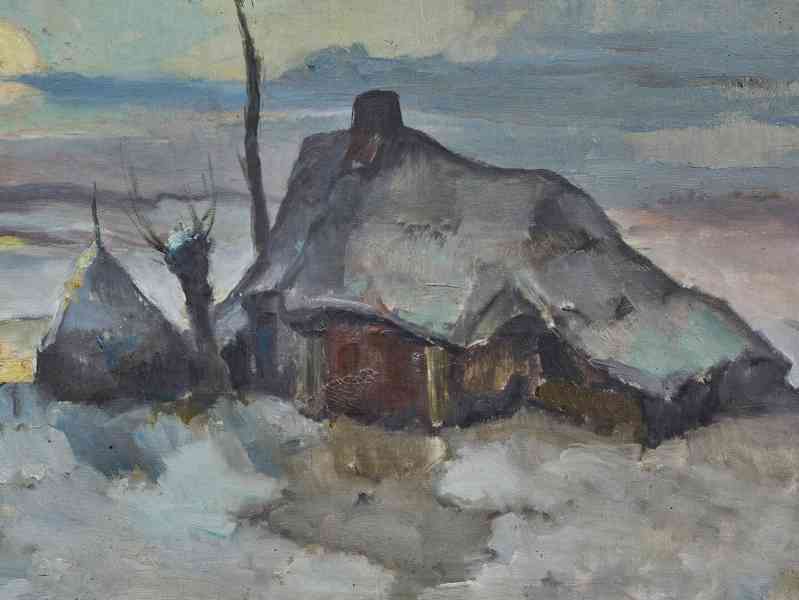 Zimní krajina s chaloupkou - foto 3