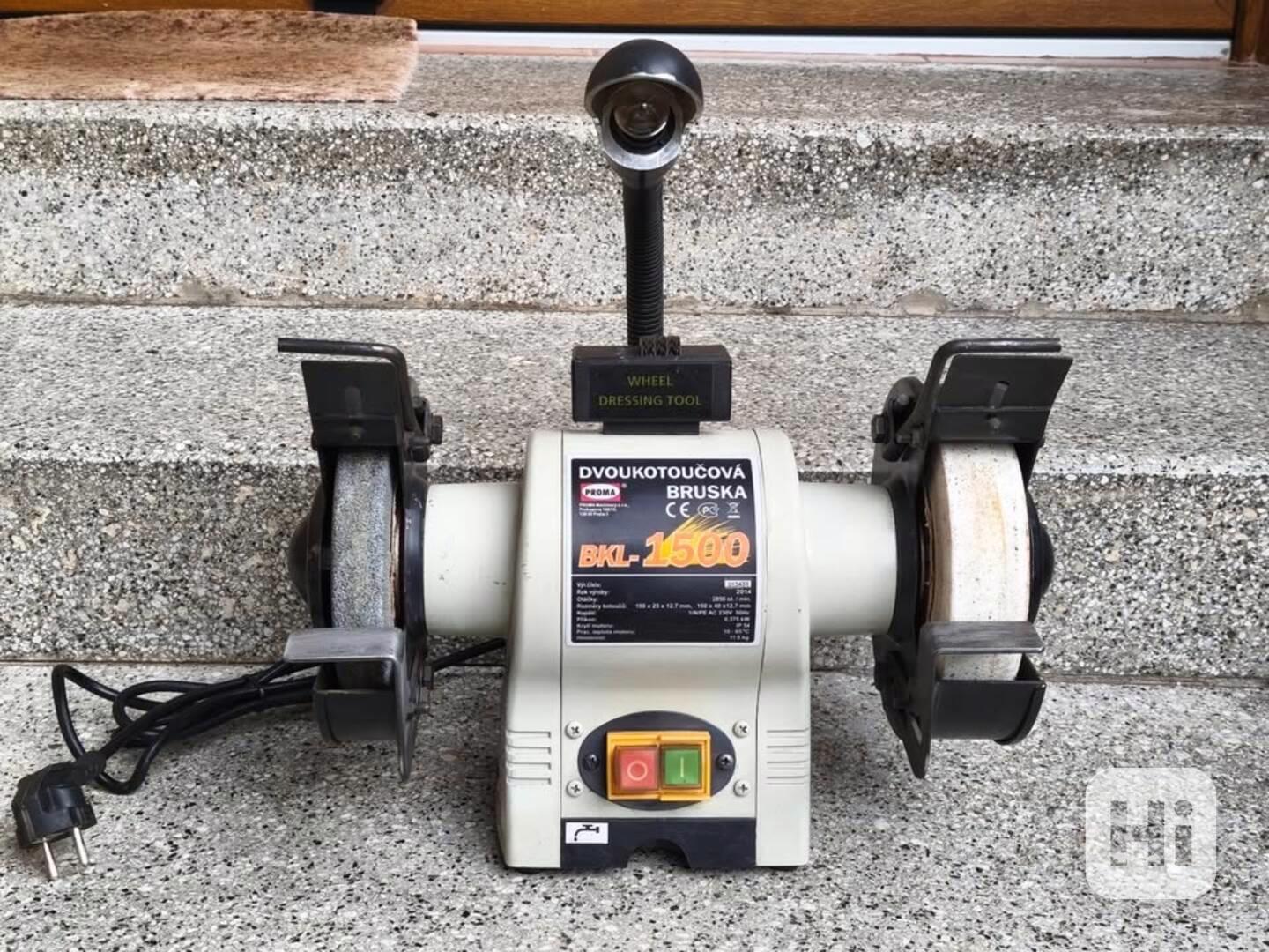 Prodám Dvoukotoučovou stolní brusku Proma BKL-1500  - foto 1