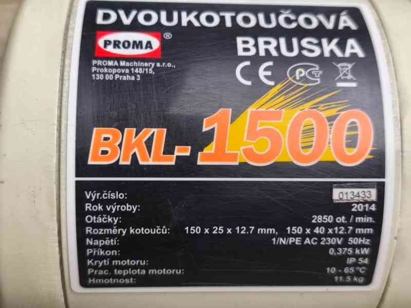 Prodám Dvoukotoučovou stolní brusku Proma BKL-1500  - foto 4