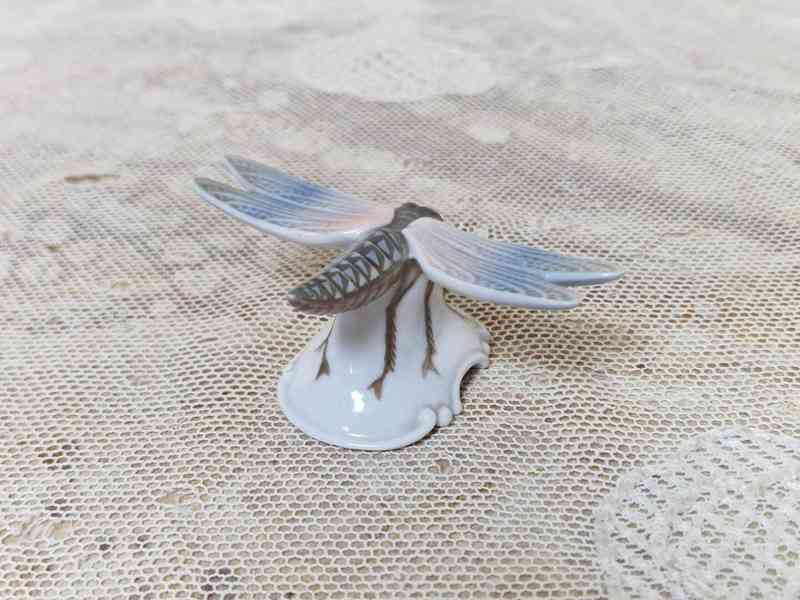 Krásná porcelánová soška Vážka Rosenthal - foto 3