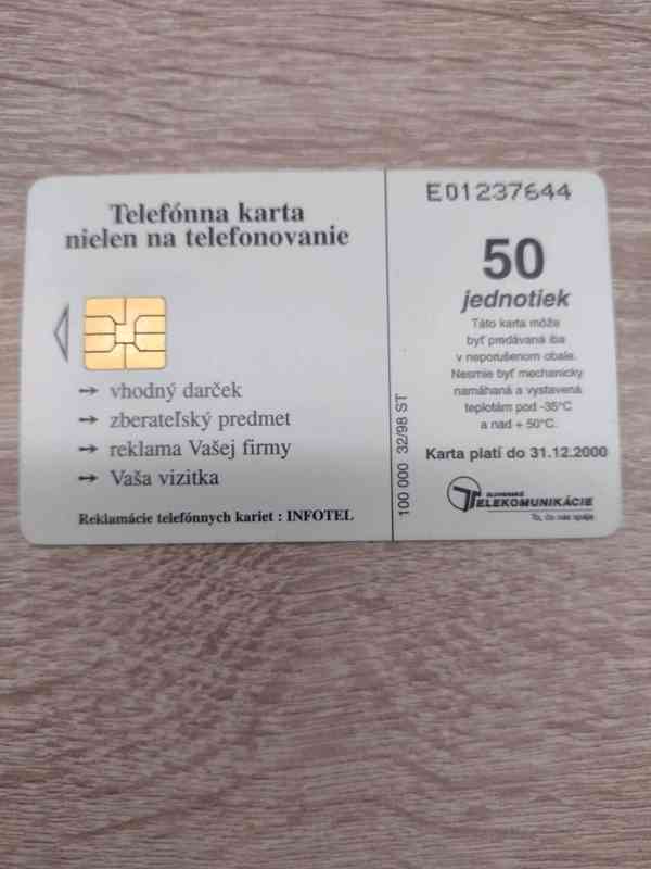 Sběratelská telefonní karta  - foto 2