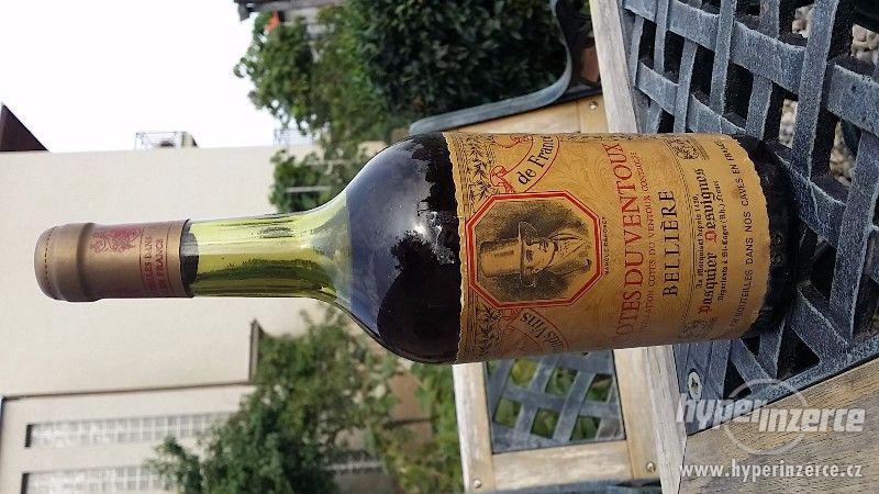 Francouzké víno Cotes Du Ventoux - BELLIÉRE z r.1979 - foto 1